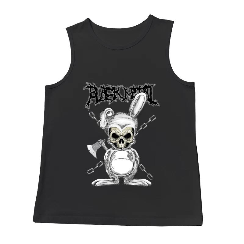 Düstere Schädelhase Illustration Herren Tanktops