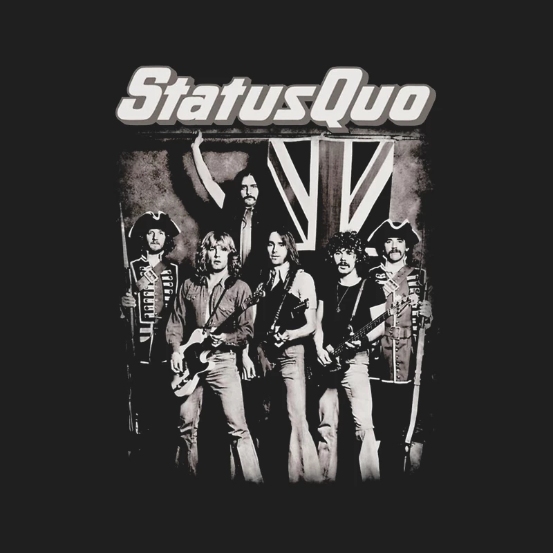 Vintage Status Quo Rock Band Album Cover Illustration Male Tank Top