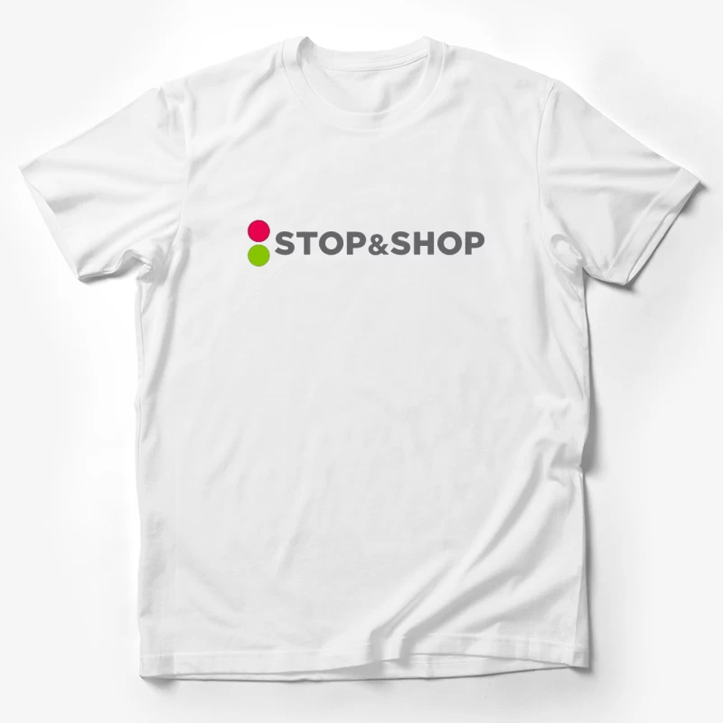 Stop & Shop Retail Brand Logo with Traffic Light Design Male T-Shirt