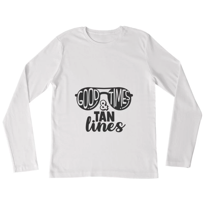 Sommerstimmung mit Sonnenbrillen Damen Langarm T-Shirt