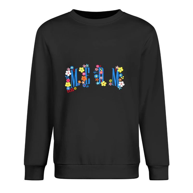 Blumiges typografisches Design mit dem Wort Herren Pullover Sweatshirt