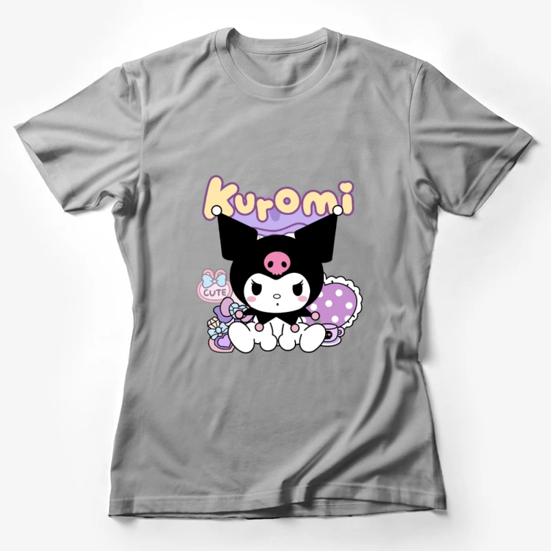 Süßes Kuromi-Design mit Bonbons Damen T-Shirt