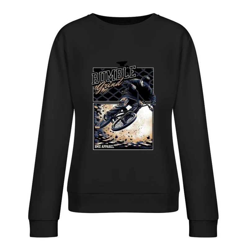 Rumble Yard BMX Action Sports Apparel Illustration Female Pullover Sweatshirt