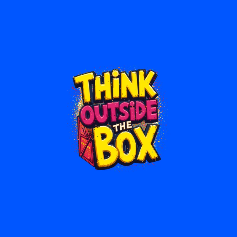 Think Outside the Box Design Desk Mat