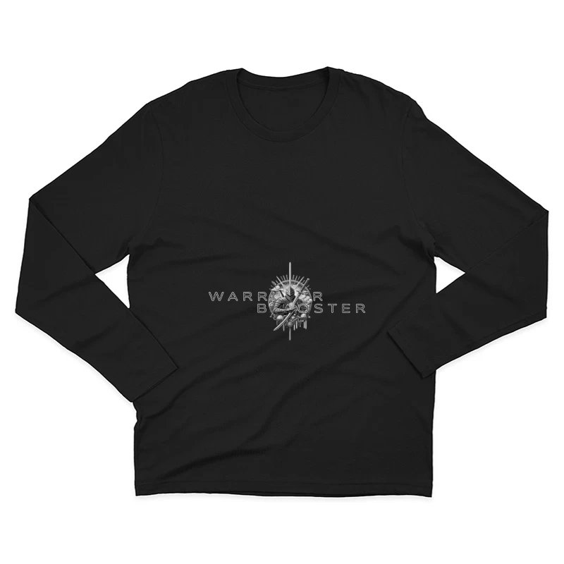 Warrior Booster Medieval Helmet Logo Design Male Long Sleeve T-Shirt