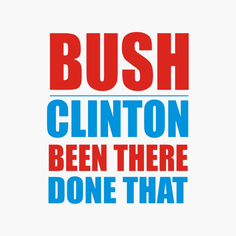 Bush Clinton Large Cotton Tote Bag