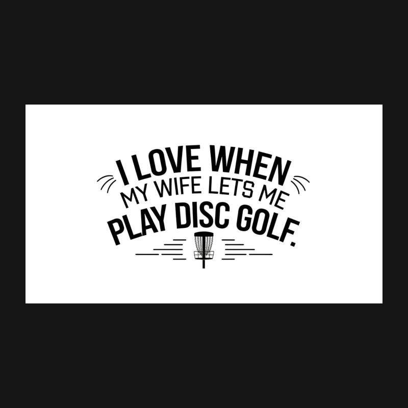 Humorous Disc Golf Leisure Approved by Wife Desk Mat