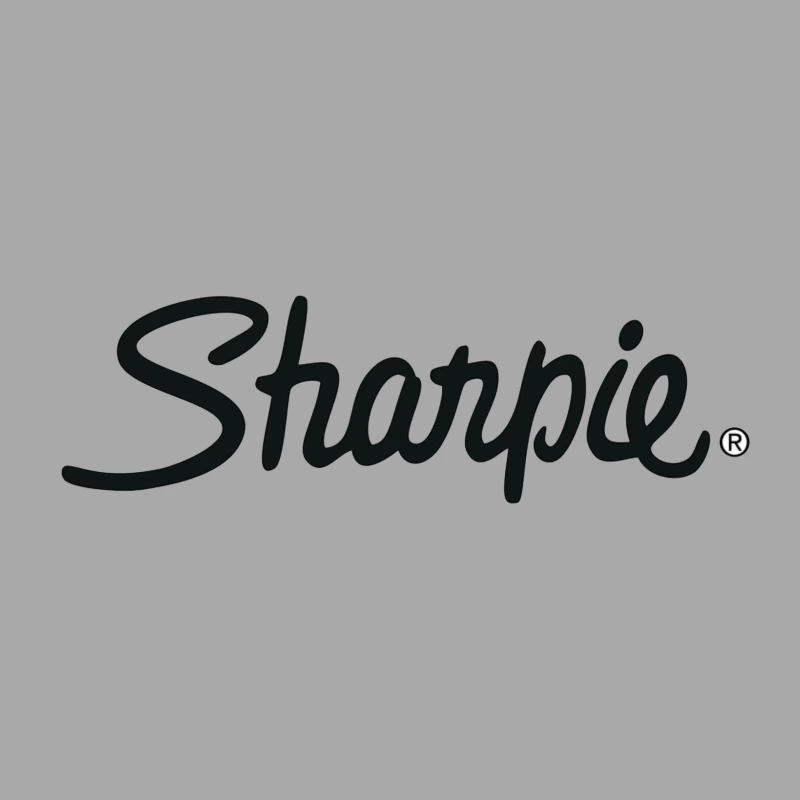 Sharpie Brand Logo in Classic Black Script Typography Male Pullover Hoodie