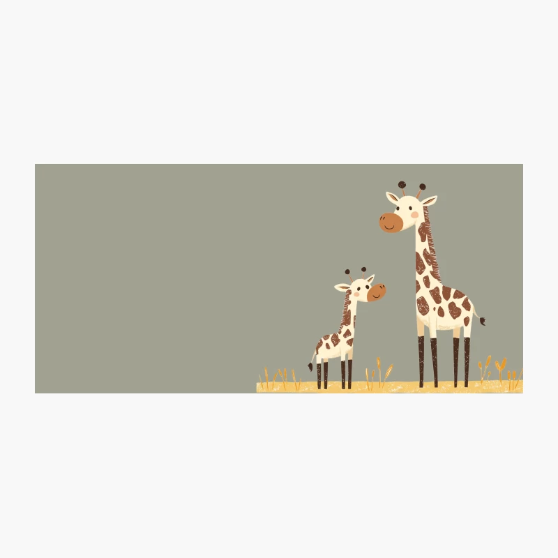 Cute Cartoon Giraffes in African Savanna Coffee Mug