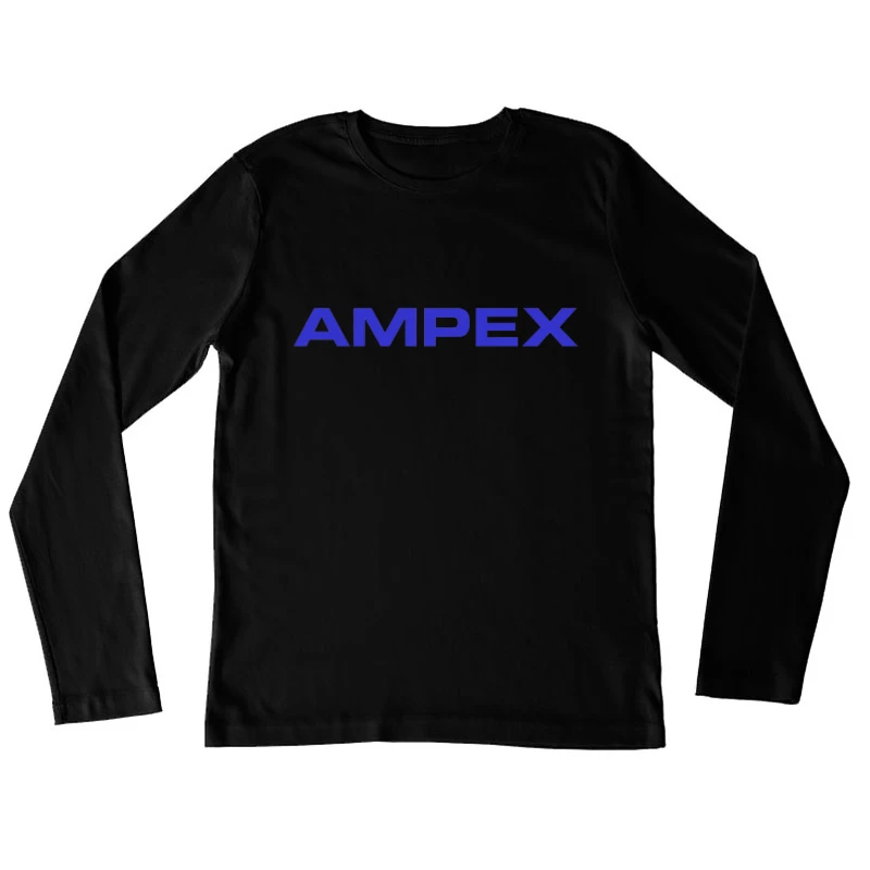 Ampex Blue Corporate Logo Female Long Sleeve T-Shirt