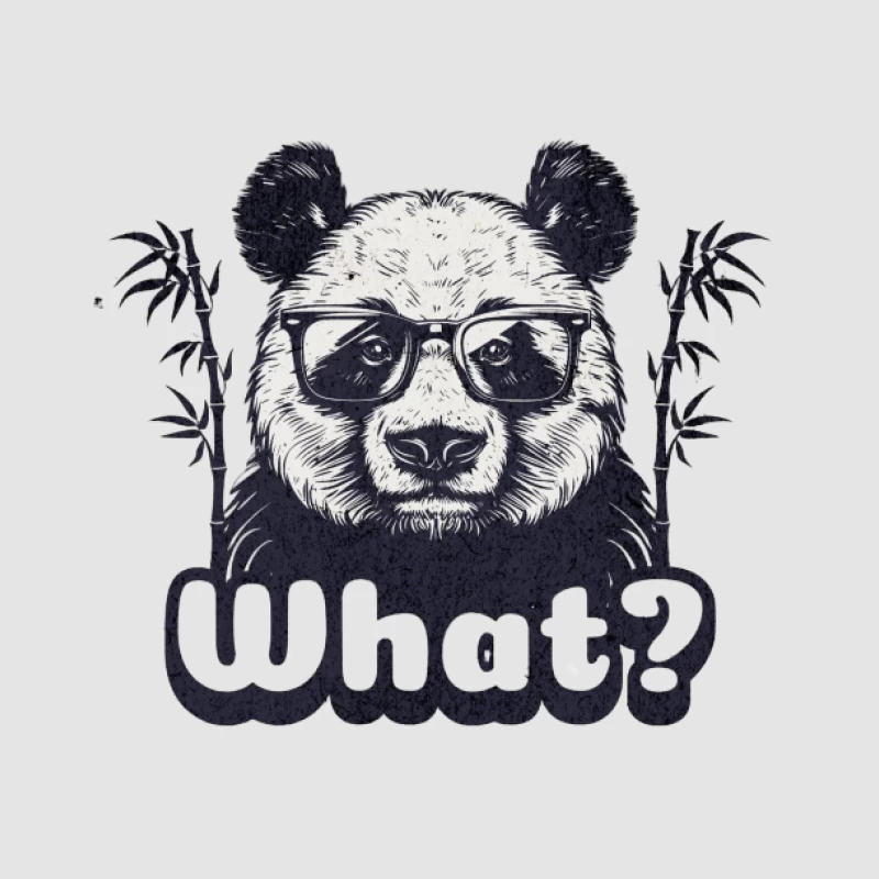 Panda avec Lunettes et 'What?' Femme Sweat à capuche