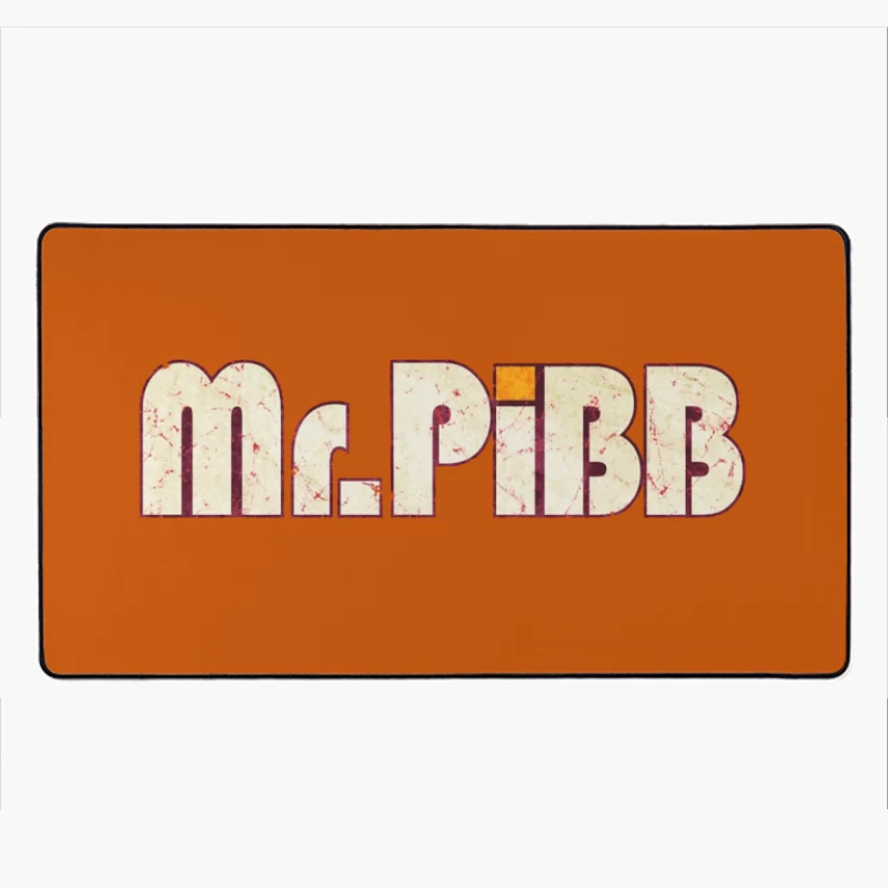 Retro Mr Pibb Soda Typography with Distressed Effect Desk Mat