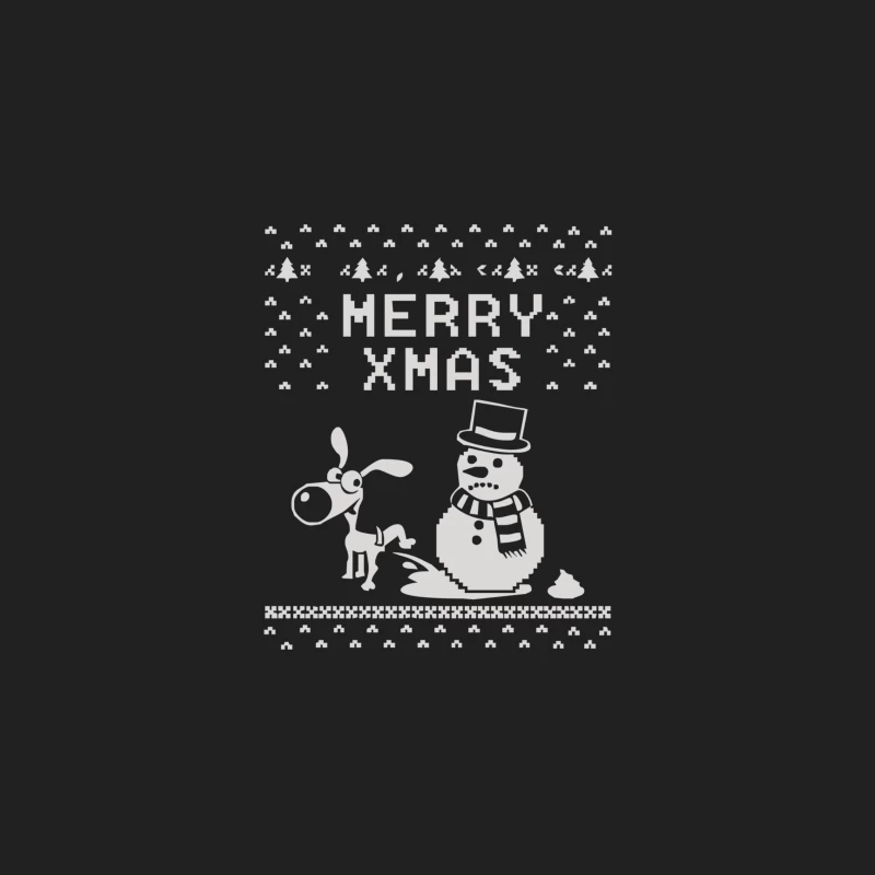 Christmas Funny Dog & Snowman Bucket Hat