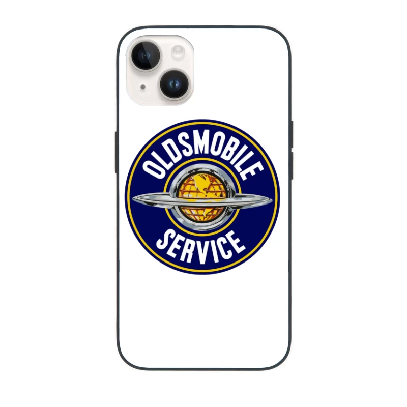 Vintage Oldsmobile Service Station Logo with Globe Design iPhone Case