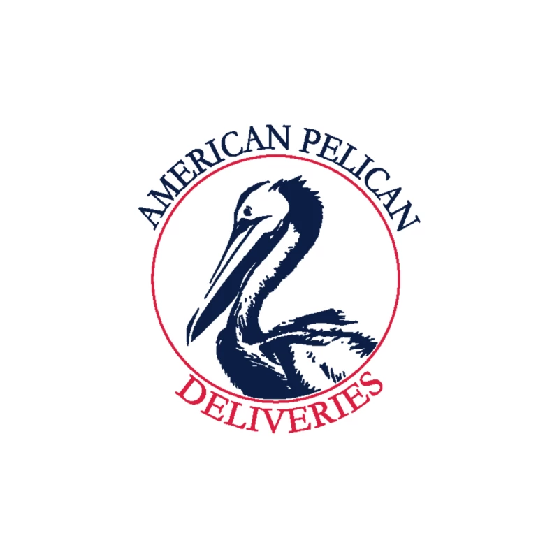 American Pelican Deliveries: Nautical Bird Logo for Business Tapestry