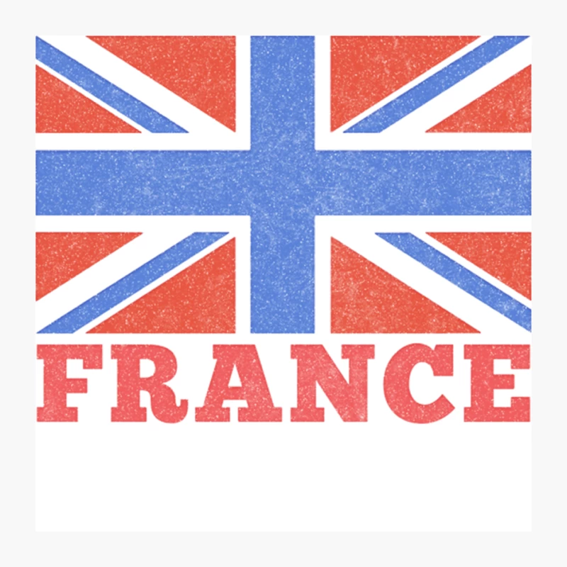 France  Union Jack Parody Design Pin