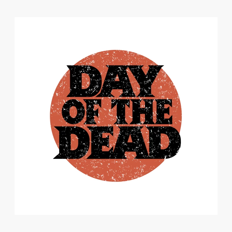 Day of the Dead Typography: Grunge-Textured Design for Mexican Holiday Throw Pillow