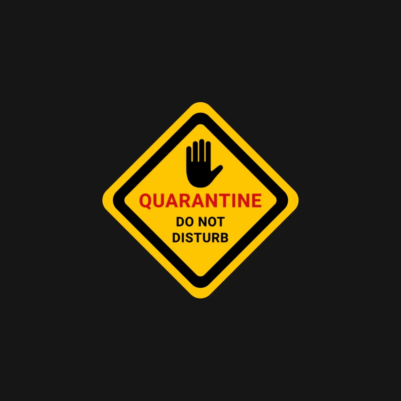 Panneau de quarantaine : ne pas déranger Homme Manches Longues T-Shirt