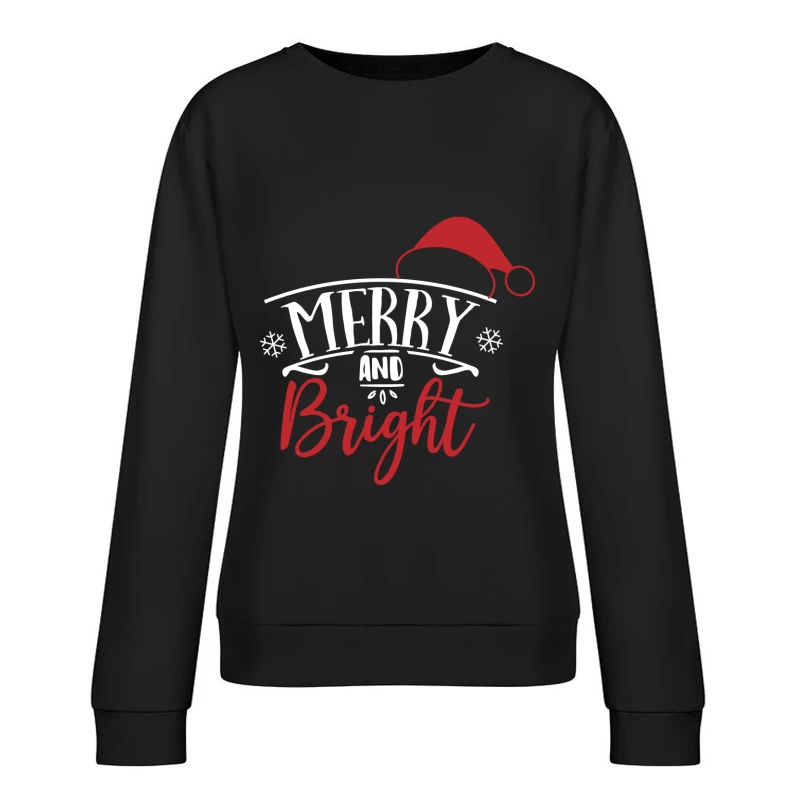 Joyeux et Brillant Noël Femme Sweat-shirt à enfiler