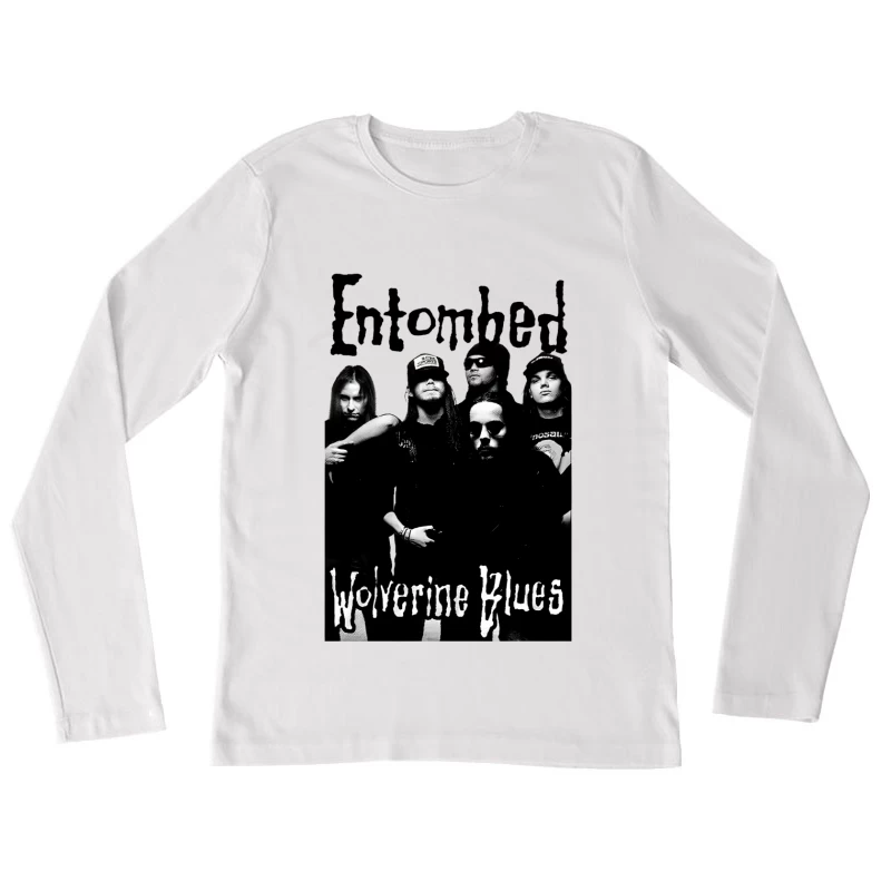 Entombed Wolverine Blues Black White Female Long Sleeve T-Shirt