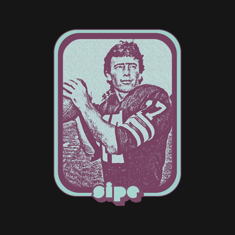 Brian Sipe  Retro Football Fan Art Design Mouse Pad