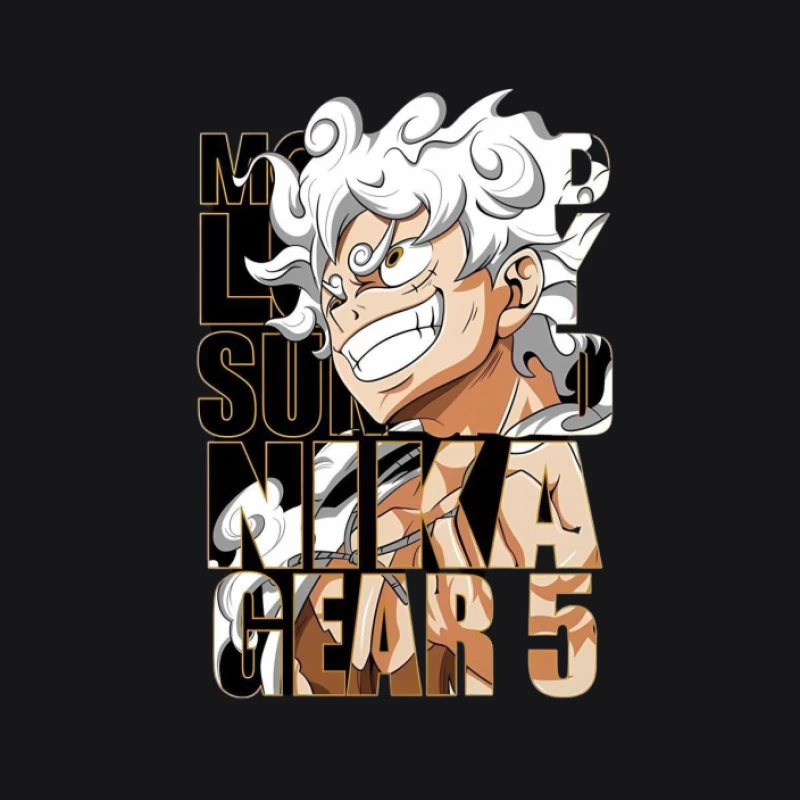 Monkey D. Luffy Gear 5 Design Herren Pullover Hoodie