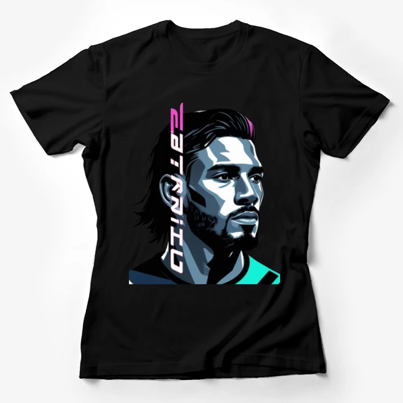 Digital Portrait of an Athlete Female T-Shirt