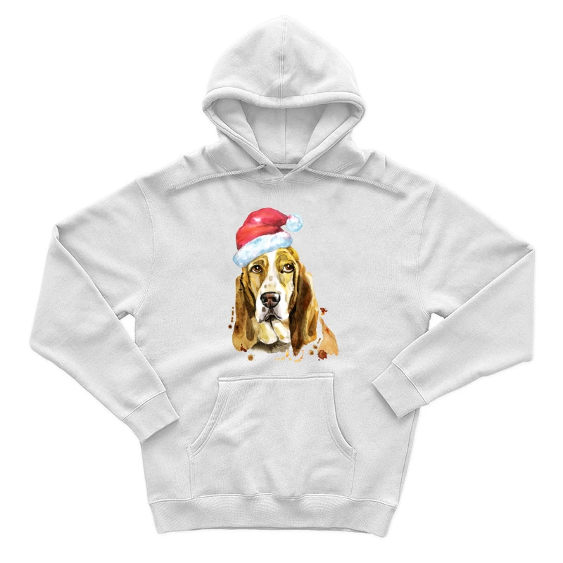 Basset Hound avec Chapeau de Noël Homme Sweat à capuche