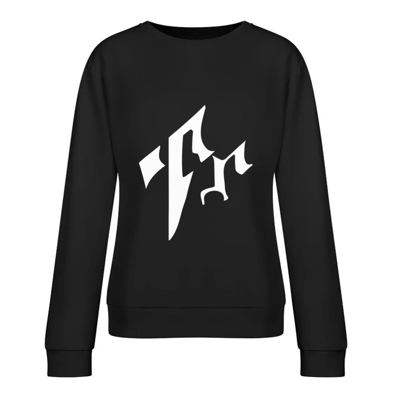 Stilistische gotische Initialen Damen Pullover Sweatshirt
