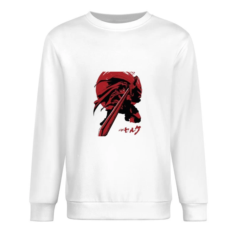 Schwertkämpfer in rotem Umhang Herren Pullover Sweatshirt