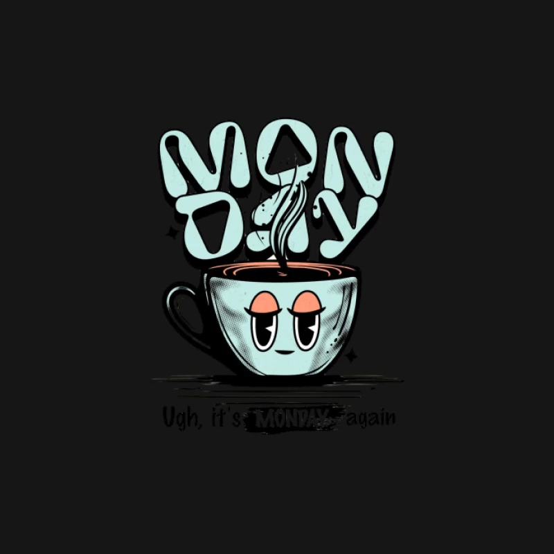 Illustration de tasse de café du lundi matin Homme T-Shirt