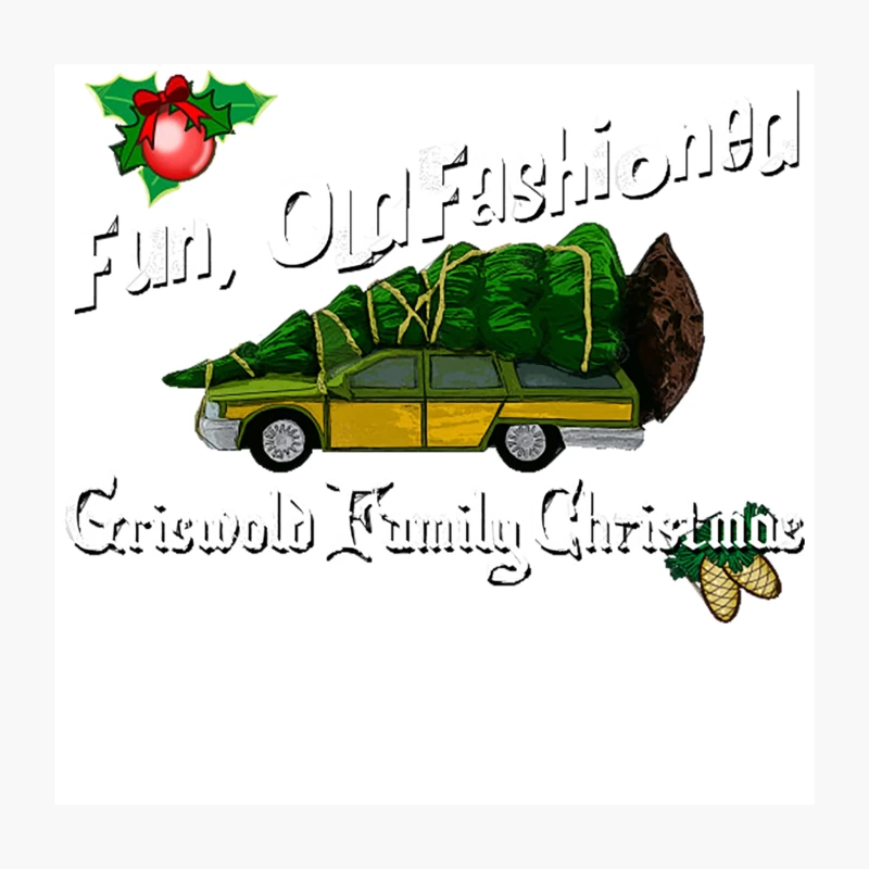 Fun, Old Fashioned Griswold Family Christmas Throw Pillow