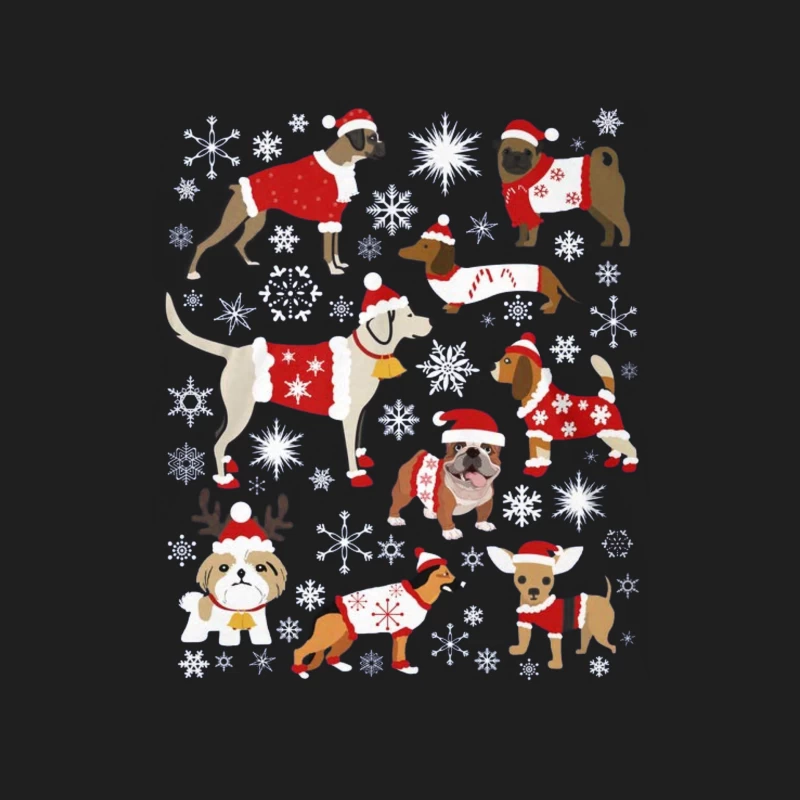Chiens de Noël en pulls et chapeaux Homme Débardeur