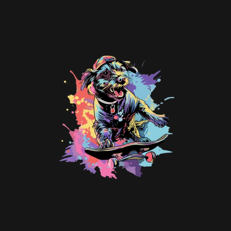 Chien branché en skateboard Homme T-Shirt