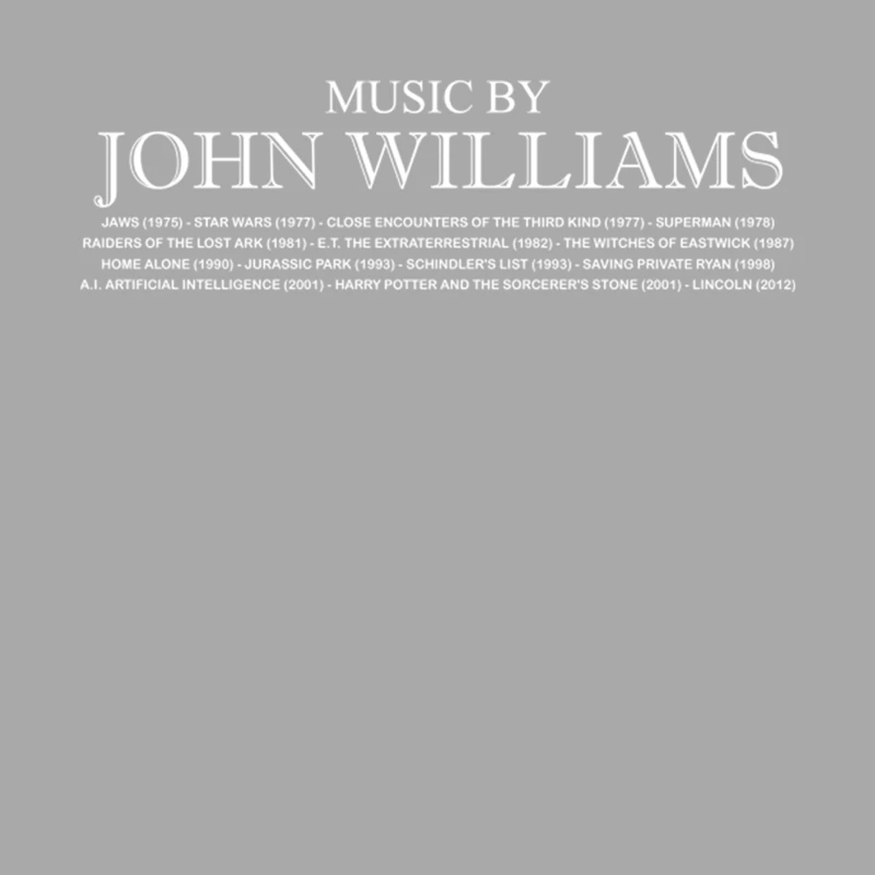 Music by John Williams Male Pullover Hoodie