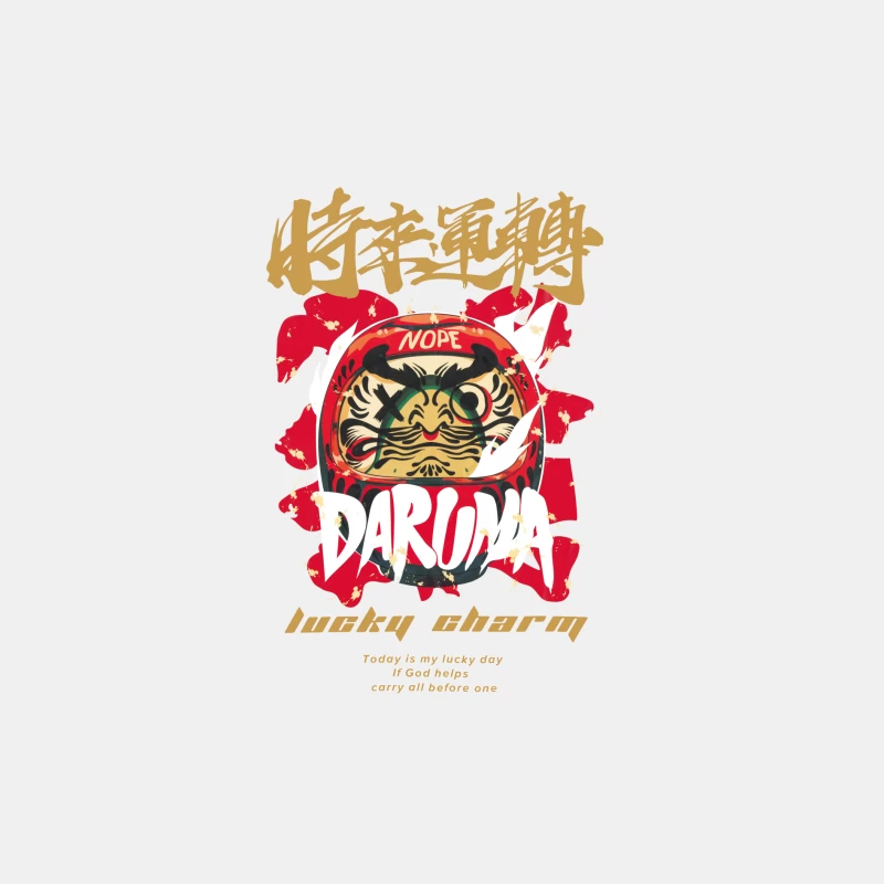Daruma Glücksbringer Design Herren Tanktops