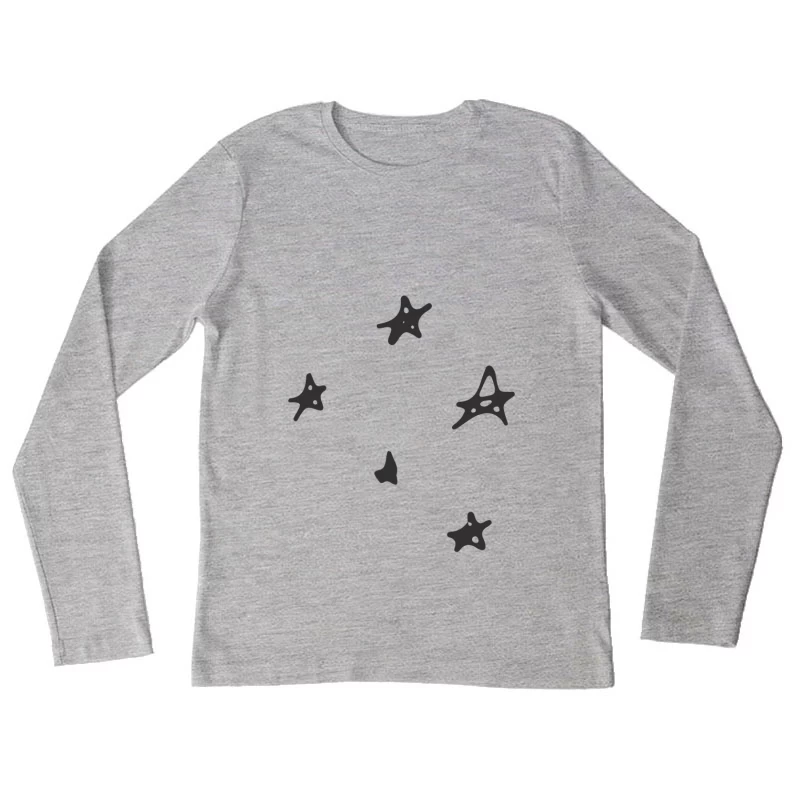 Motifs abstraits en forme d'étoiles Femme Manches Longues T-Shirt