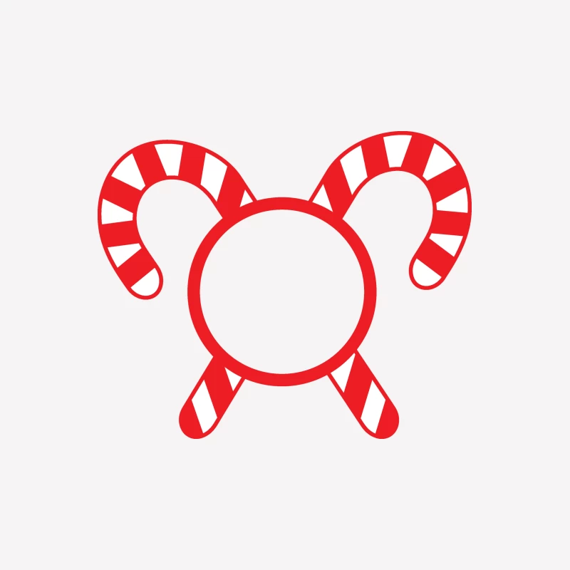 Canne de Noël avec cercles rouges Femme T-Shirt