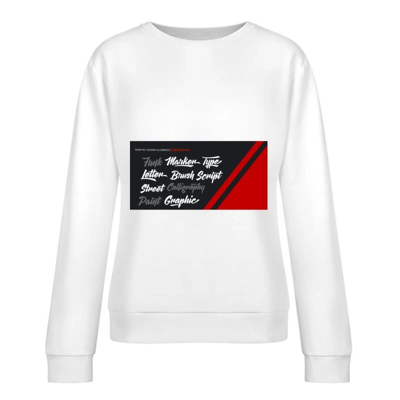 Design typographique alterné avec texte artistique Femme Sweat-shirt à enfiler