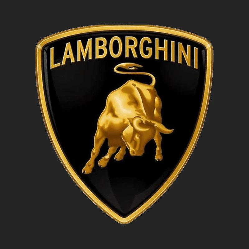 Lamborghini Luxury Automotive Brand Logo with Golden Bull Emblem Female Pullover Sweatshirt