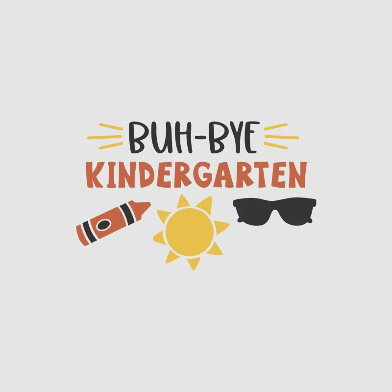 Adieu à la Maternelle avec Soleil, Crayon et Lunettes Homme Sweat à capuche