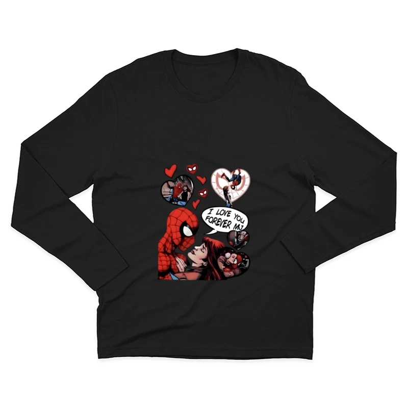 Amour entre Spider-Man et MJ dans les Comics Homme Manches Longues T-Shirt