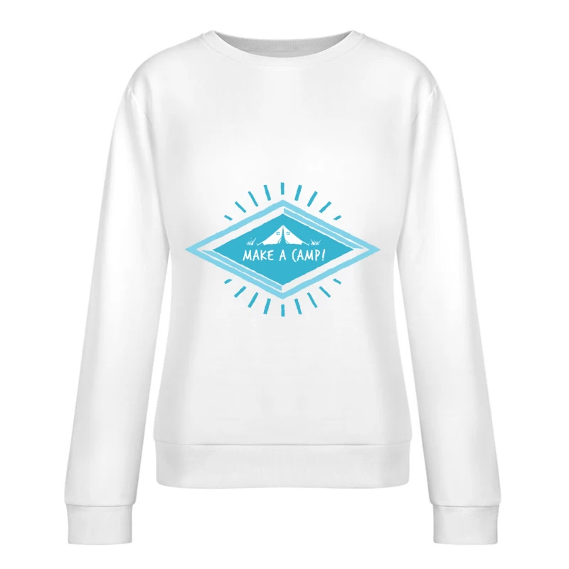 Design de camping amusant et créatif Femme Sweat-shirt à enfiler