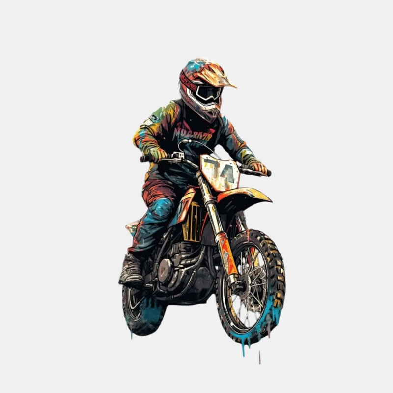 Dynamic Motocross Rider in Action Male Tank Top