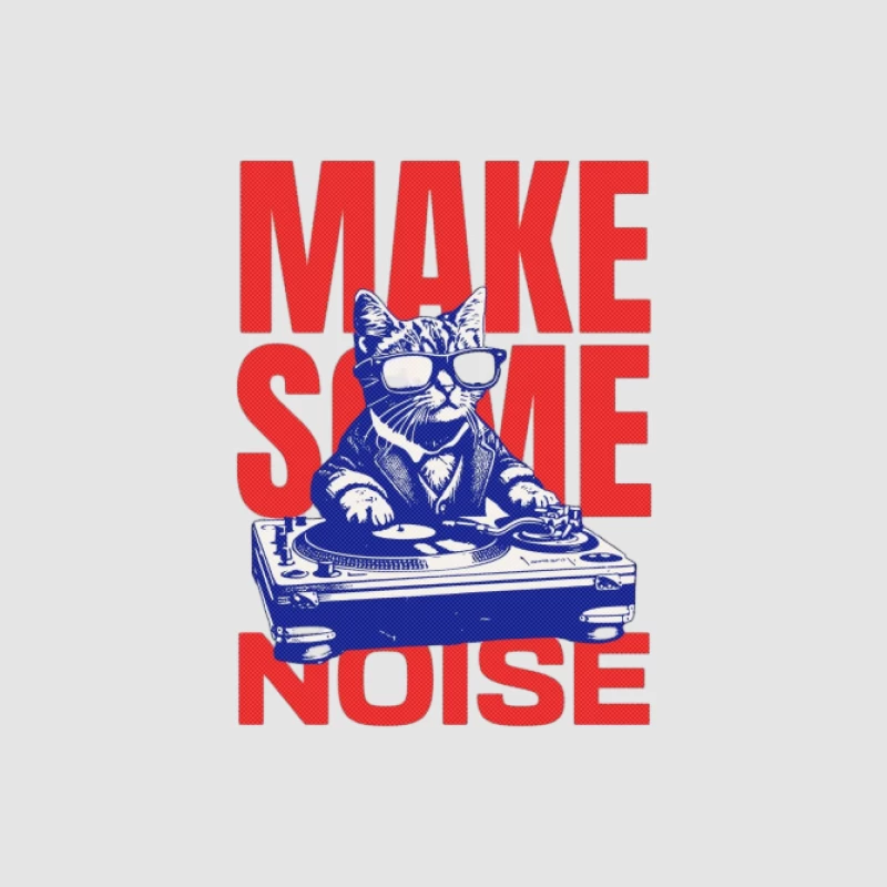 Drôle de chat DJ fait du bruit Femme Sweat à capuche