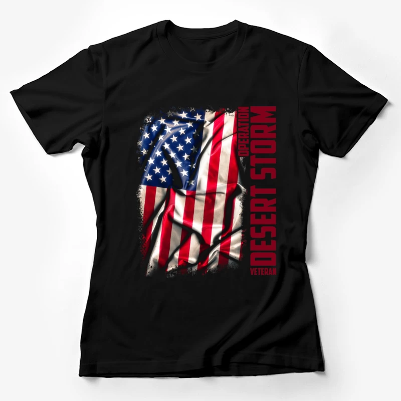 Drapeau Américain Déchiré - Opération Desert Storm Femme T-Shirt