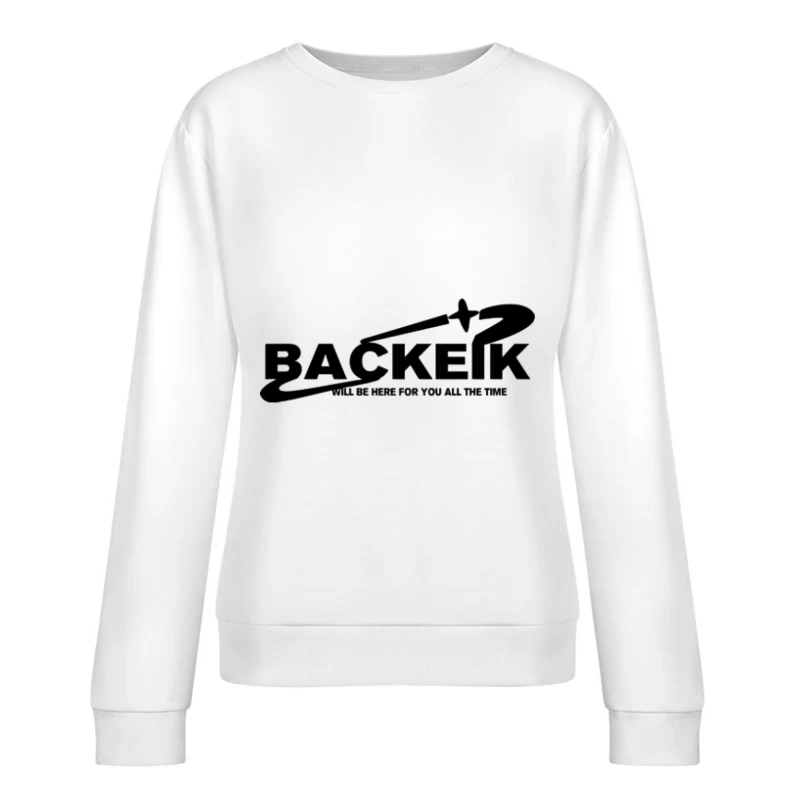 Raketenlogo mit Stern und Slogan Damen Pullover Sweatshirt