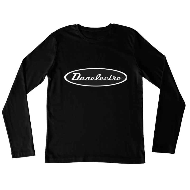 Vintage Danelectro Musical Equipment Logo in Black and White Female Long Sleeve T-Shirt