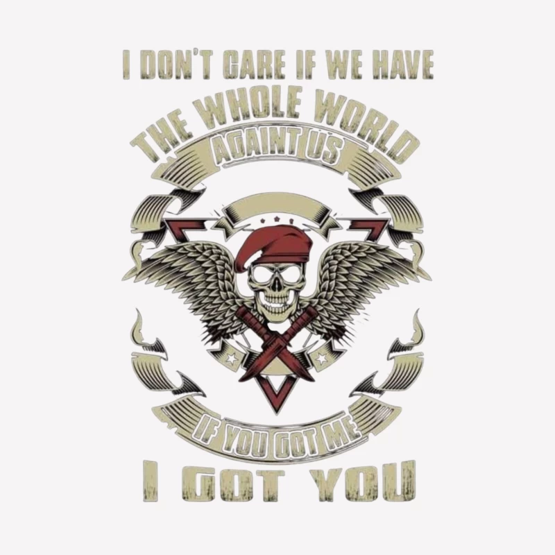 Motivational Military Solidarity Design Male T-Shirt