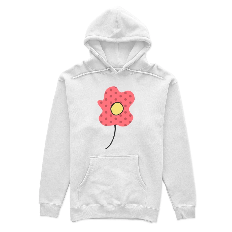 Fleur abstraite avec pois Femme Sweat à capuche